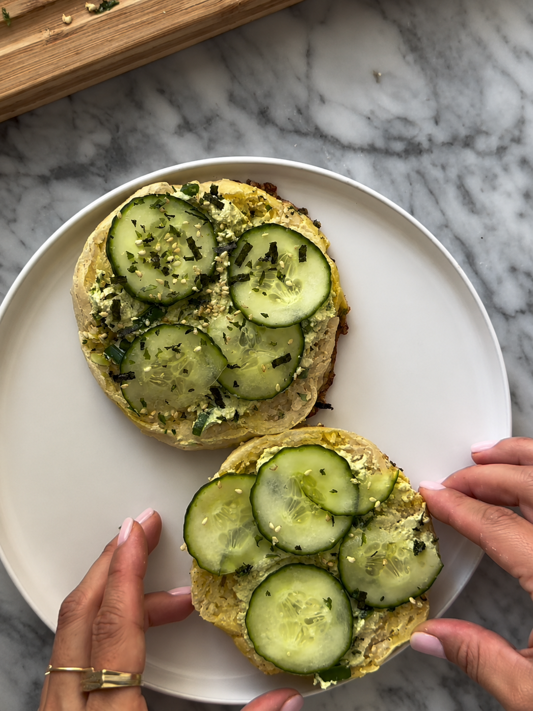 Edamame Greek Yoghurt Bagels.